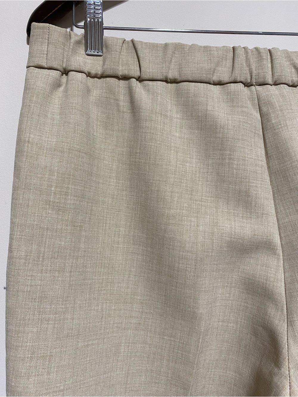 Aritzia Babaton Conan Cropped Pull On Pants Heather Honey Elastic Waist Size 12 - Picture 12 of 16